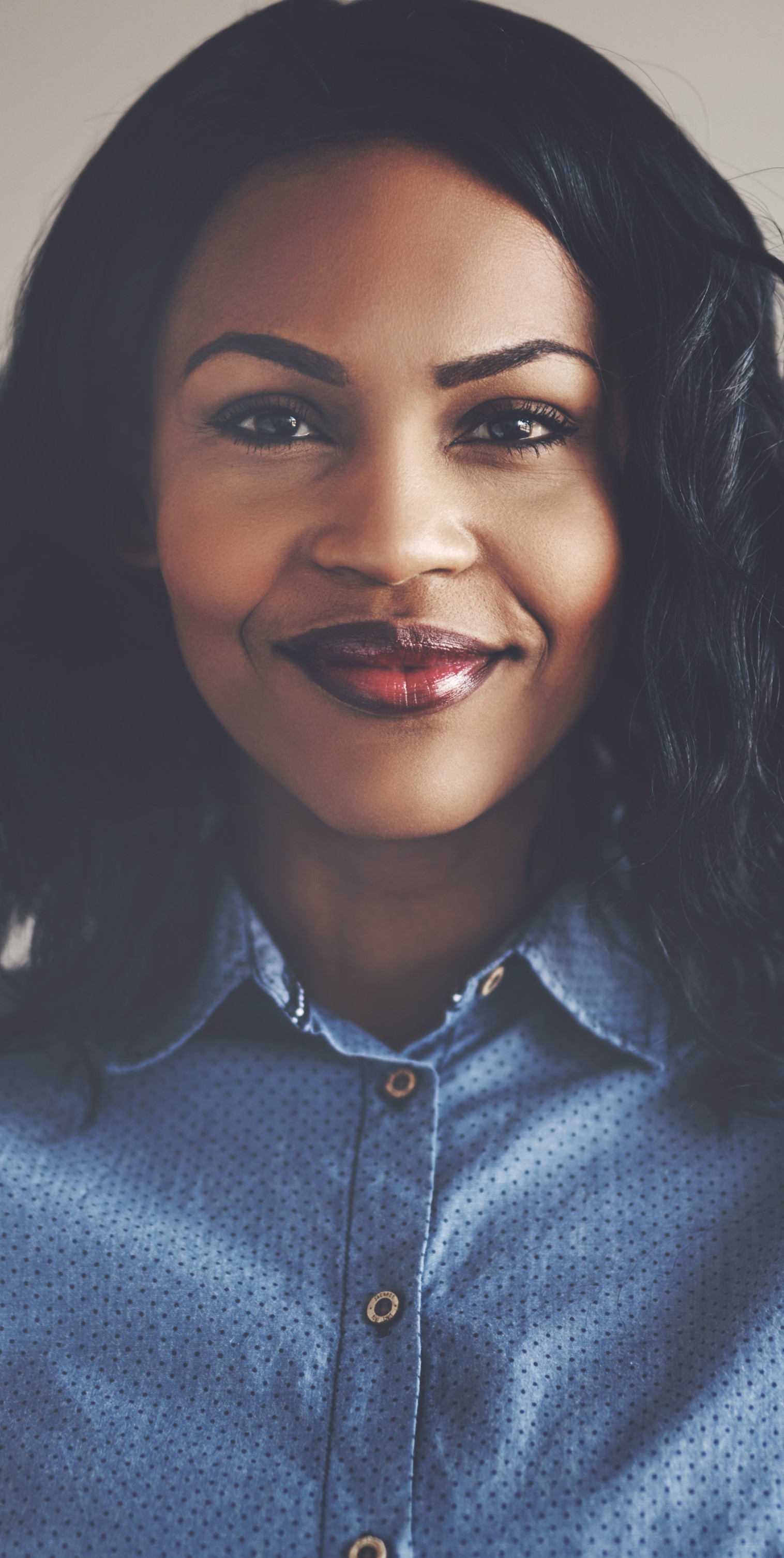 Woman with a Blue Shirt